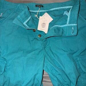 OndadeMar Men's Teal Cargo Shorts Casual Beach Vacation Size 36/32